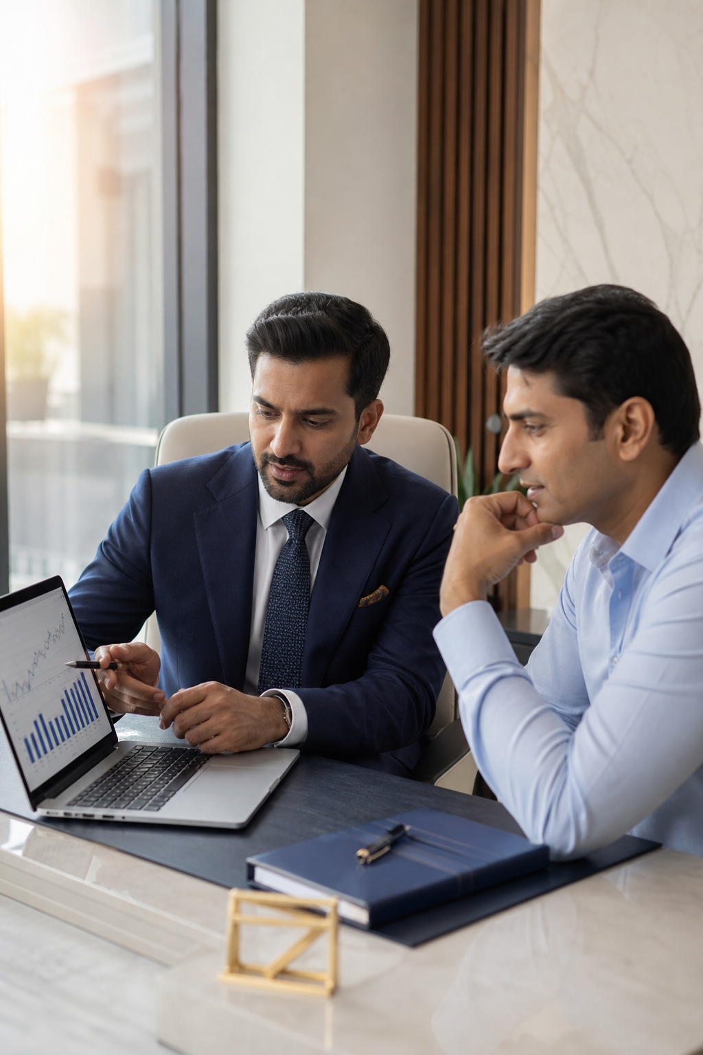 Advisor discussing a private equity opportunity